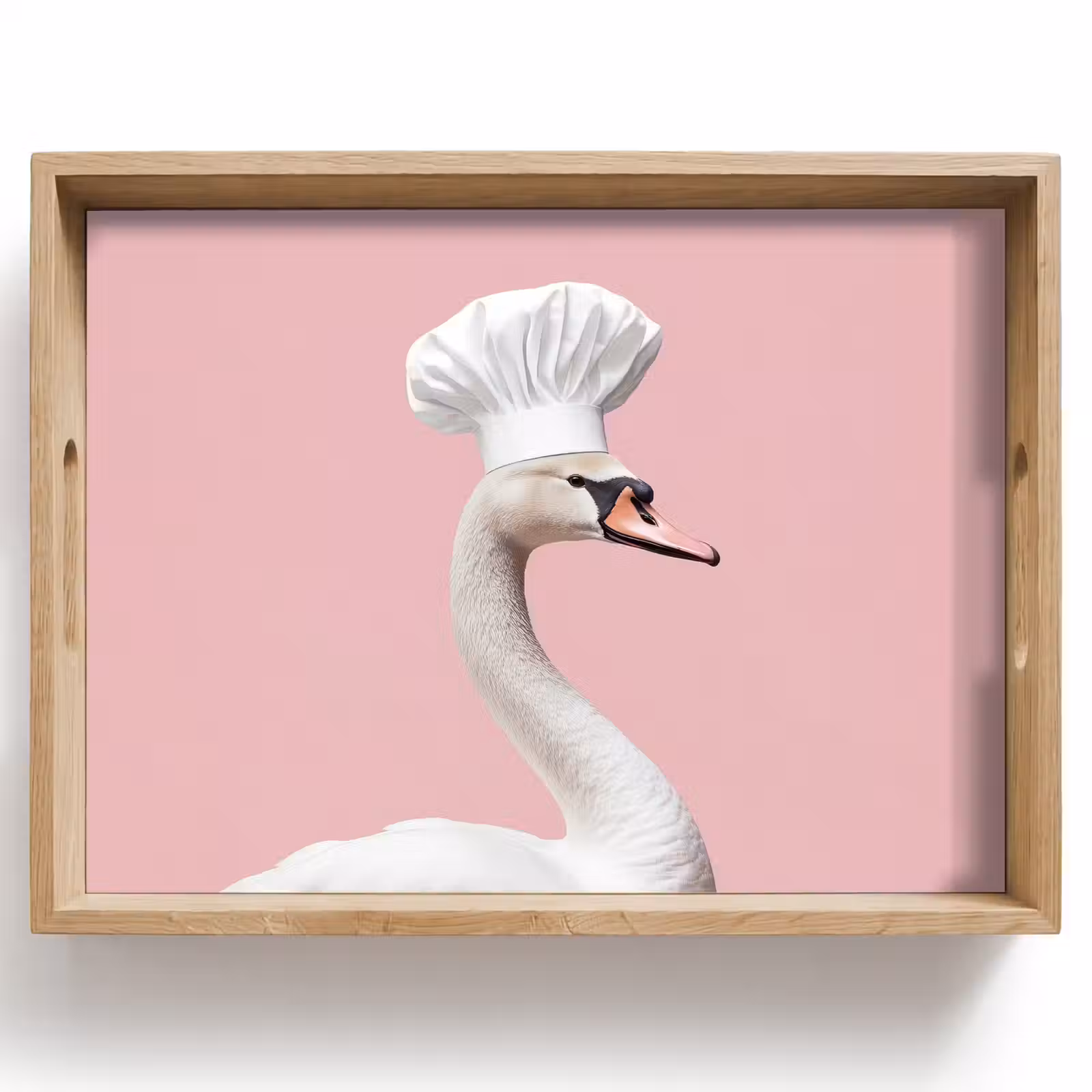 Tablett - Schwan - Kochmütze - Schön - Klassisch — 1