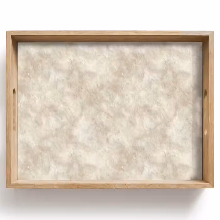 Tablett - Beige - Reliefstruktur - Naturstein