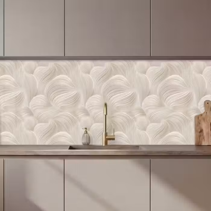 Küchenrückwand - Lines - Ventilator - Beige
