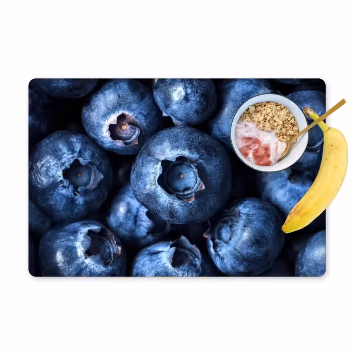 Tischset - Beeren - Blau - Obst