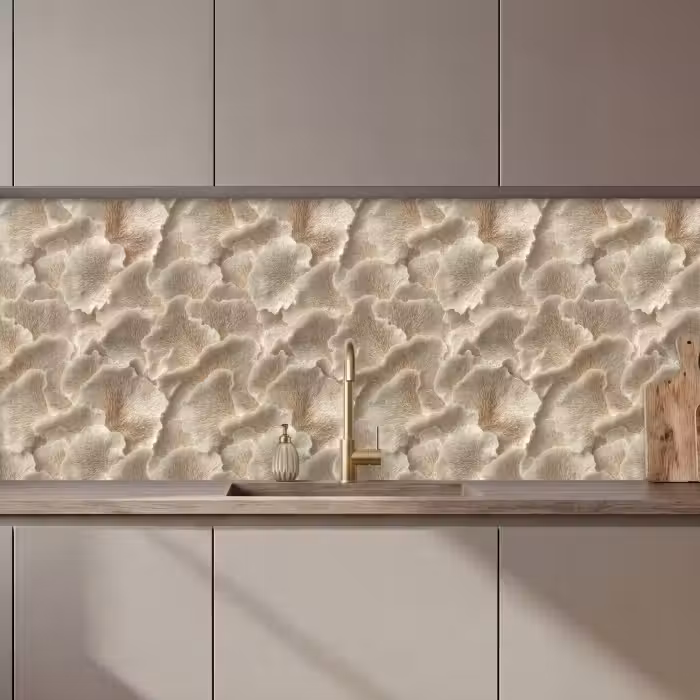Küchenrückwand - Fächertexturen - Beige - Fasertextur