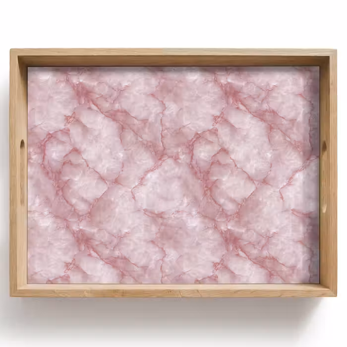 Tablett - Rosa - Quarzmarmor - Adern